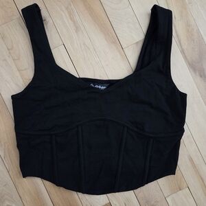 Asos Black Corset Look Top